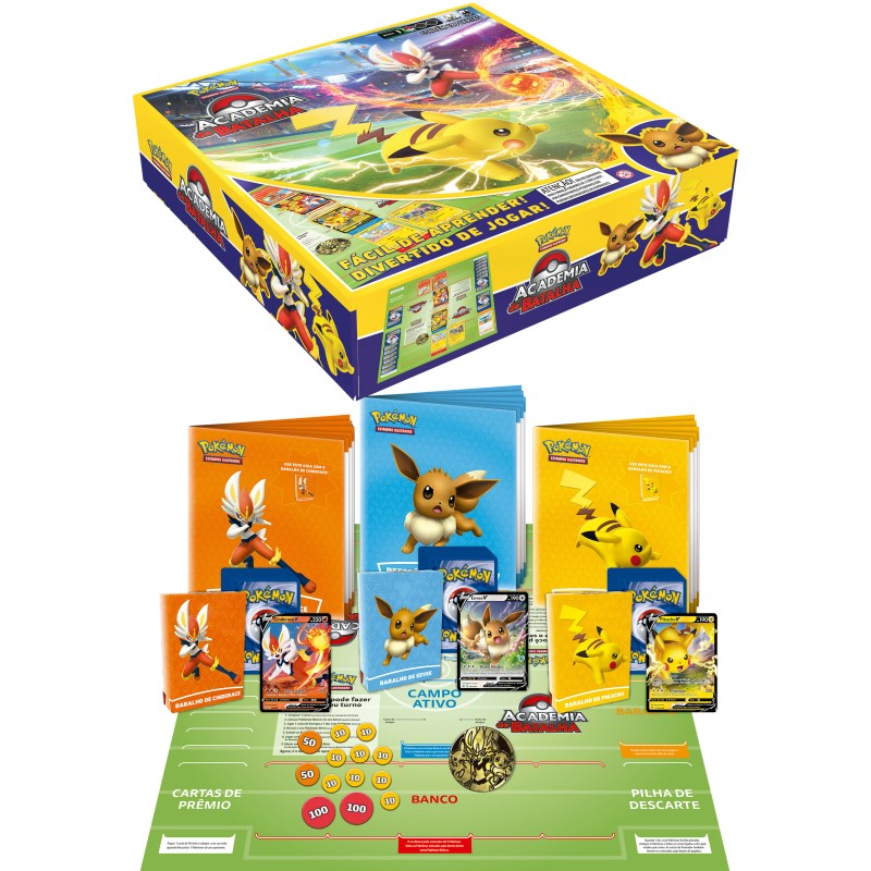 Pokemon Box Academia de Batalha Português Copag - Two Head Games