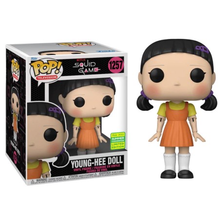 Boneco Round 6 Squid Game Young-hee Doll Summer Convention 2022 Limited Edition Super Sized Funko Pop 1257