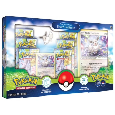Box Pokémon GO Coleção Premium Eevee Radiante Copag