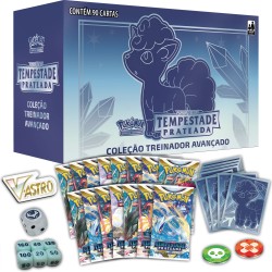 Box Elite Pokémon Espada e Escudo 12 Tempestade Prateada Coleção Treinador Avançado Copag
