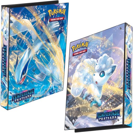 Pasta Fichário Pokémon Espada e Escudo Tempestade Prateada Capa Dura 4 Argolas