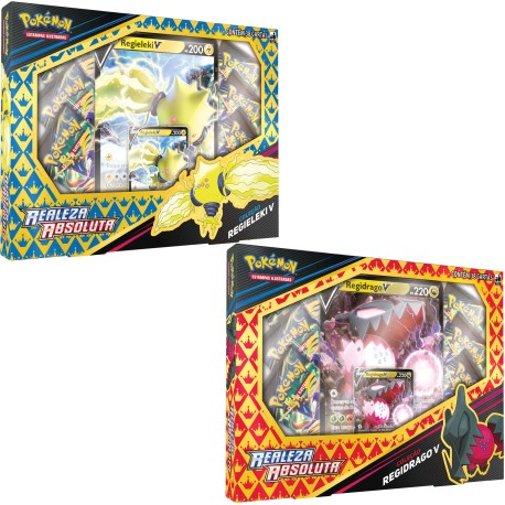 2 Box Pokémon Realeza Absoluta Regieleki V e Regidrago V Copag