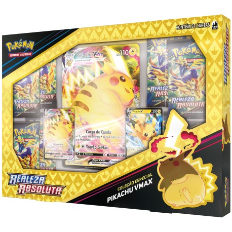 Box Pokémon Realeza Absoluta Pikachu VMAX Copag