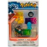 3 Bonecos Pokémon XY Gogoat, Wobbuffet e Pikachu Tomy