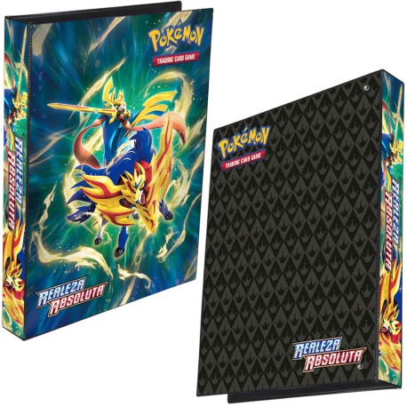 Pasta Fichário Pokémon Espada e Escudo Realeza Absoluta Capa Dura 4 Argolas