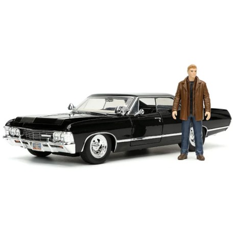 Carrinho Supernatural Join The Hunt Dean Winchester & 1967 Chevrolet Impala SS Sport Sedan 1:24 Metals Die Cast Jada