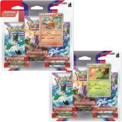 2 Triple Pack Pokémon Escarlate e Violeta Evoluções em Paldea Growlithe e Smoliv Copag