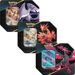 3 Latas Pokémon Realeza Absoluta Articuno de Galar, Moltres de Galar e Zapdos de Galar Copag