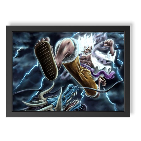 Quadro One Piece Monkey D. Luffy Gear 5 Nika geek.frame