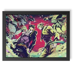 Quadro Decorativo JoJo's Bizarre Adventure Jotaro Kujo Vs. Dio geek.frame