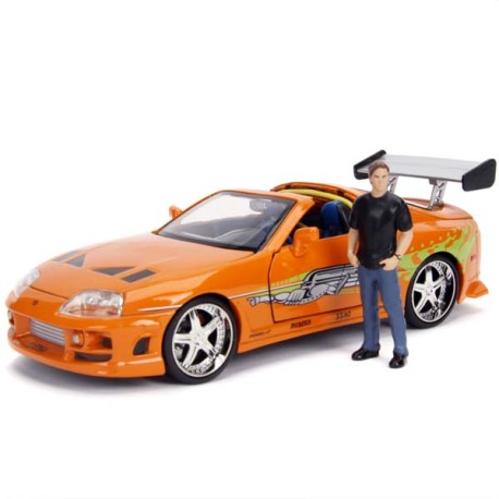 Miniatura Fast & Furious Brian & Toyota Supra escala 1:24  Jada