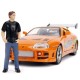 Miniatura Fast & Furious Brian & Toyota Supra escala 1:24  Jada