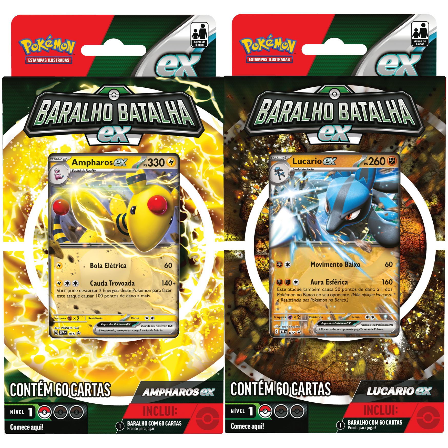 Jogo De Cartas Pokemon Baralho Batalha EX Lucario