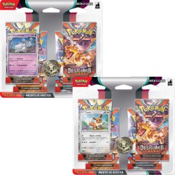 2 Quádruplo Pack Pokémon Escarlate e Violeta Obsidiana em Chamas Eevee e Houdstone Copag