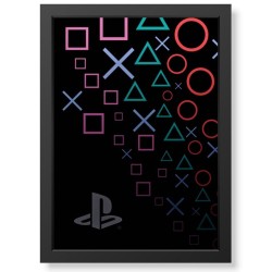 Quadro Decorativo PlayStation Symbols geek.frame