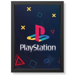 Quadro Decorativo PlayStation Colors geek.frame