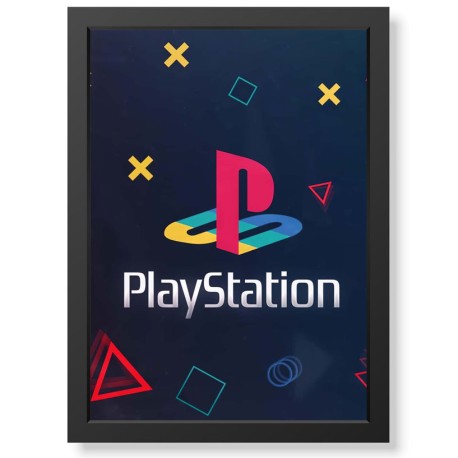 Quadro Decorativo PlayStation Colors geek.frame
