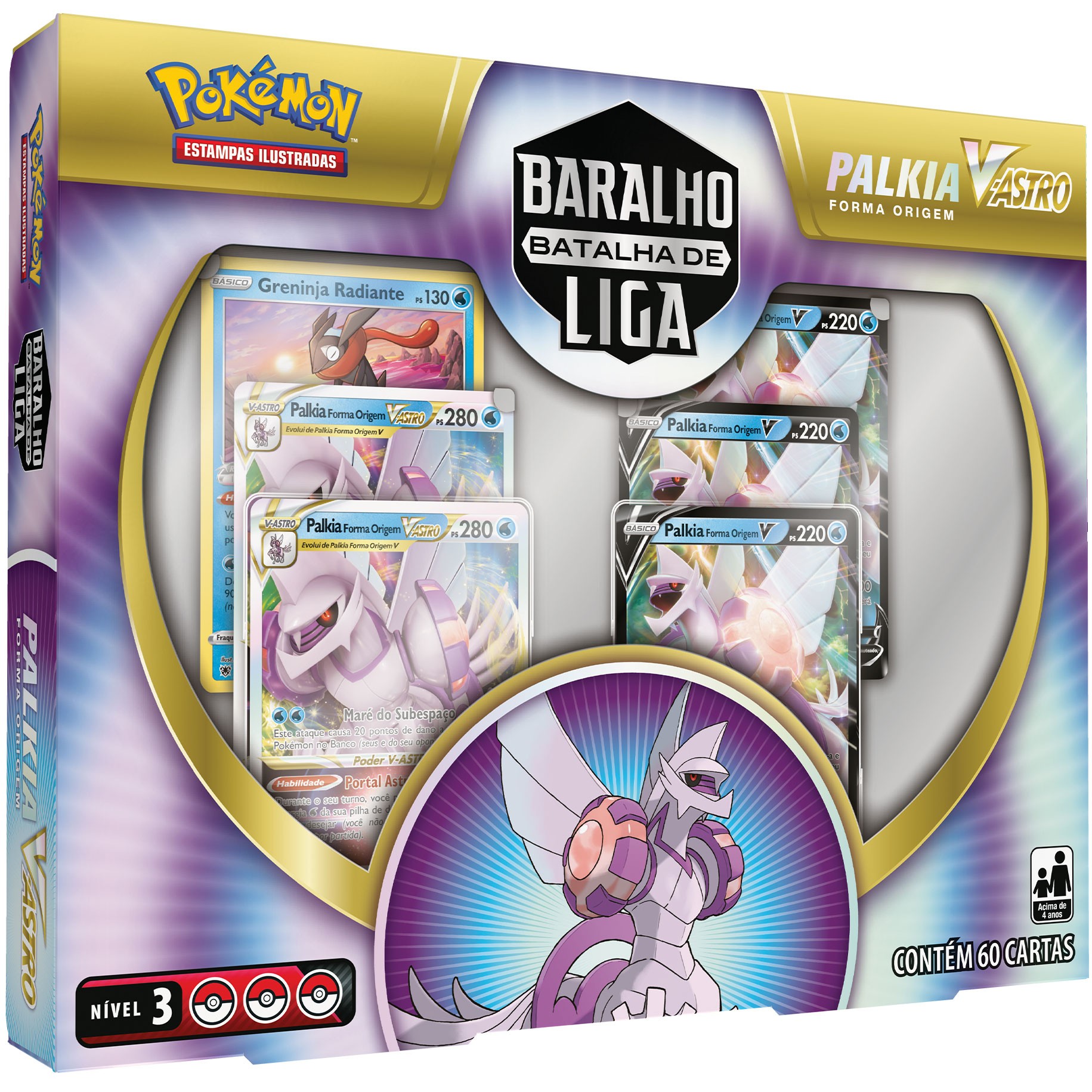 Box Cartas Pokémon Baralho Batalha de Liga Palkia VAstro - Deck de