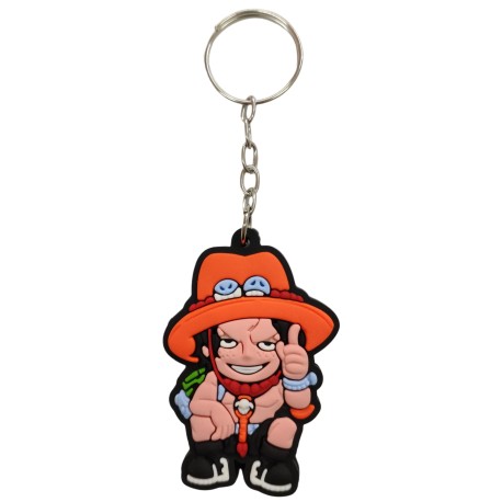 Chaveiro Emborrachado One Piece Ace