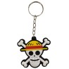 Chaveiro Emborrachado One Piece Piratas Chapéus de Palha