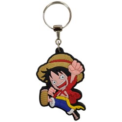 Chaveiro Emborrachado One Piece Piratas Monkey D. Luffy Pulando