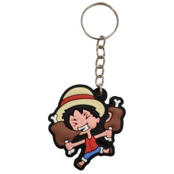 Chaveiro Emborrachado One Piece Piratas Monkey D. Luffy Comendo