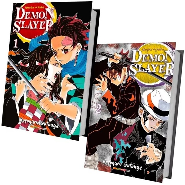 Kit 2 Mangás Demon Slayer Kimetsu No Yaiba Volume 01 e 02