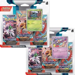 2 Triple Pack Pokémon Escarlate e Violeta Fenda Paradoxal Sinistea e Pineco Copag