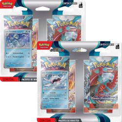 2 Quádruplo Pack Pokémon Escarlate e Violeta Fenda Paradoxal Arctibax e Cetitan Copag