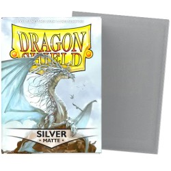 Sleeves Protetor Para Cards Dragon Shield Silver Matte Standard Size 100 unidades