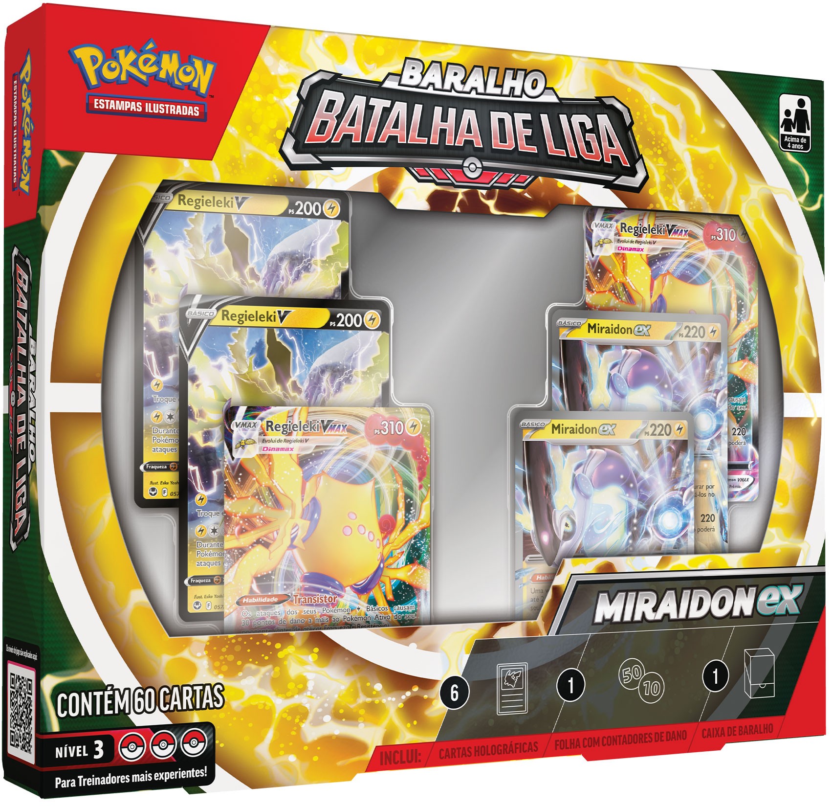 Carta Pokémon , Miraidon Ex Dourado , 253/198 , Carta em Português, Jogo  de Tabuleiro Carta Pokémon Nunca Usado 87632119