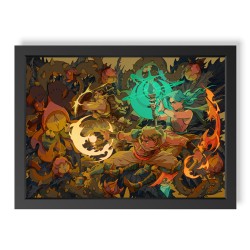 Quadro Decorativo Sea of Stars Zale e Valere Battle geek.frame