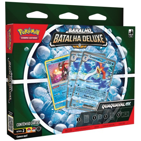 Deck Pokémon Baralho Batalha Deluxe Quaquaval EX Copag