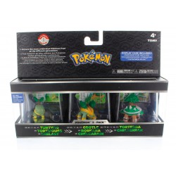 3 Bonecos Pokémon XY Trainer's 1 Choice! Turtwing Grotle e Torterra Tomy