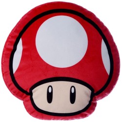 Almofada em Veludo Super Mario Cogumelo Vermelho