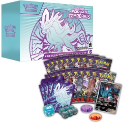 Box Elite Pokémon Escarlate e Violeta Forças Temporais Juba Sopro Coleção Treinador Avançado Copag