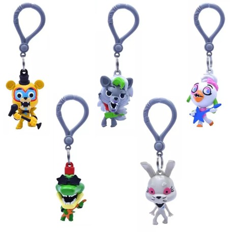 Box 5 Chaveiros para Mochila Five Nigths At Freddy´s Backpack Hangers Just Toys