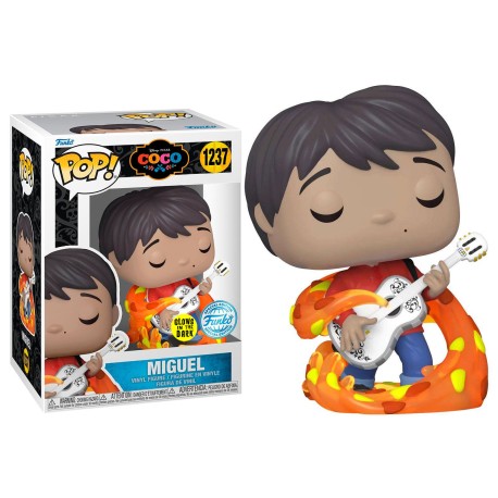 Boneco Coco A Vida É uma Festa Miguel With Guitar Special Edition Glows In The Dark Pop Funko 1237