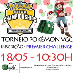 Inscrição Torneio Pokémon Premier Challenge VGC - 16/03
