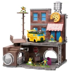 Miniatura Diorama Tartarugas Ninjas Turtle Lair Nano Metal Jada