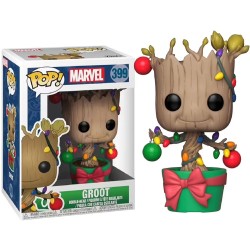 Boneco Marvel Guardiões da Galáxia Groot Holiday Christmas Tree Pop Funko 399