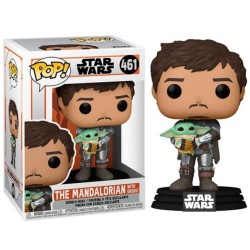 Boneco Star Wars The Mandalorian With Grogu Pop Funko 4461