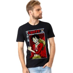 Camiseta One Piece Monkey D. Luffy Preta