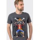 Camiseta One Piece Monkey D. Luffy Flag Cinza