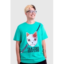 Camiseta Demon Slayer: Kimetsu No Yaiba Tanjiro Kamado Verde