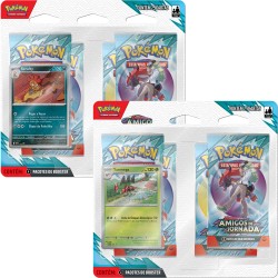 Kit com 2 Quádruplo Pack Pokémon Escarlate e Violeta Amigos de Jornada Scrafty e Yanmega Copag