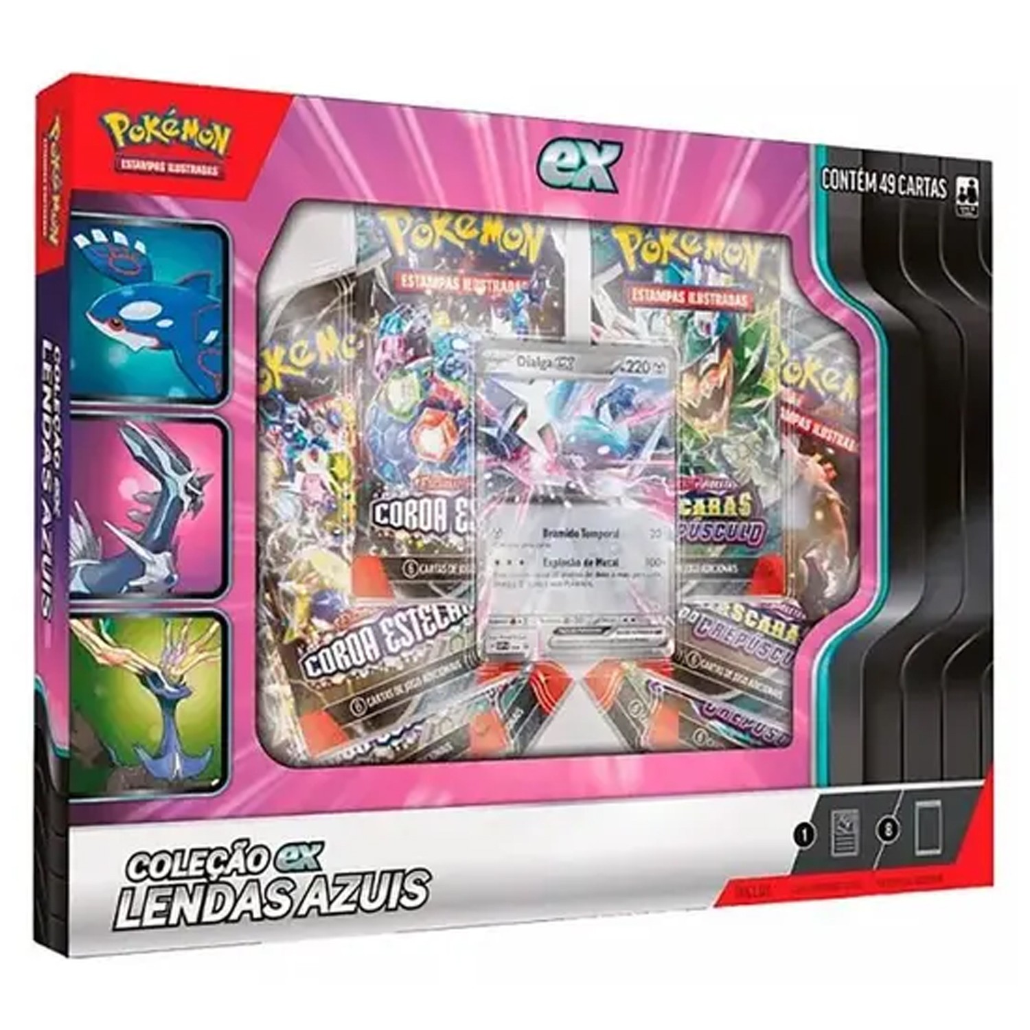 Box Pokémon Escarlate e Violeta Coleção EX Lendas Azuis Dialga EX
