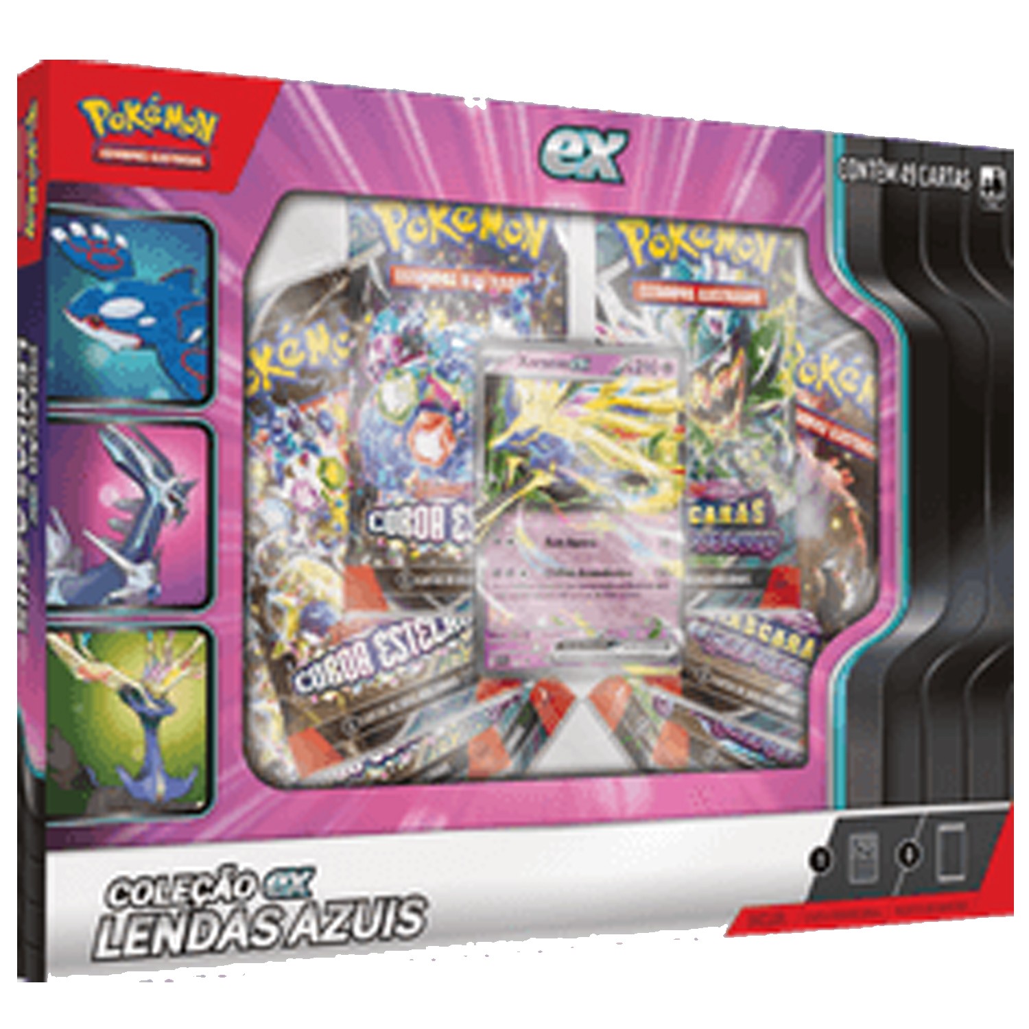 Box Pokémon Escarlate e Violeta Coleção EX Lendas Azuis Xerneas EX