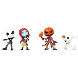 4 Bonecos The Nightmare Before Christmas Jack Skellington, Sally, Zero, Pumpkin Metalfigs Jada