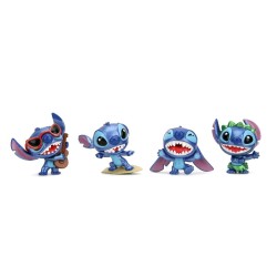 4 Bonecos Disney Stitch Surfing Dancing Ukelele Metalfigs Jada
